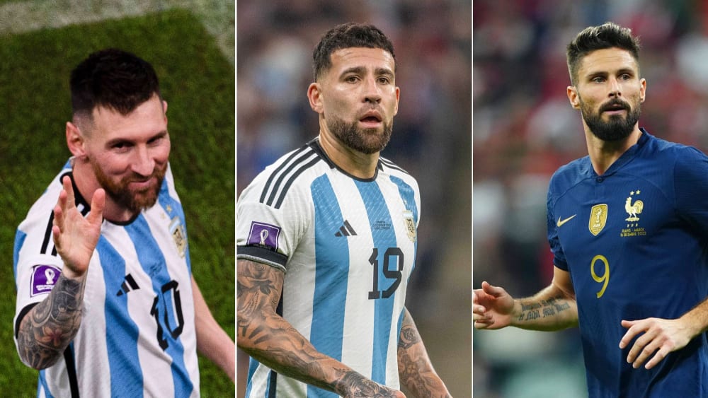 Über 30, aber noch nicht satt: Lionel Messi, Nicolas Otamendi und Olivier Giroud.