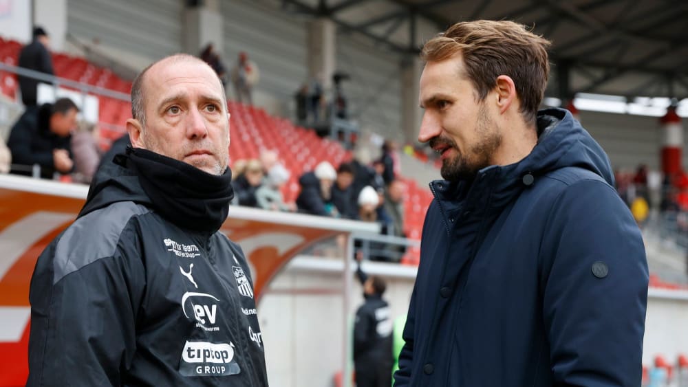 In Zwickau entlassen: Cheftrainer Joe Enochs (li.) sowie Sportdirektor Toni Wachsmuth.