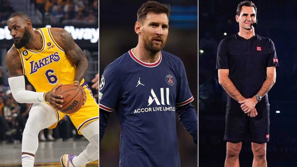 LeBronJames, Lionel Messi, Roger Federer