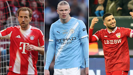 Erster, Dritter und Fünfter im ESM-Ranking: Harry Kane, Erling Haaland und Deniz Undav