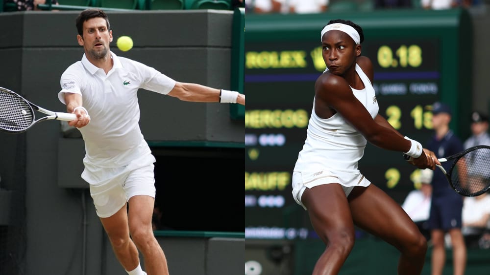 Novak Djokovic und Cori Gauff