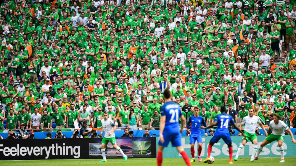 Volle Hütte in Lyon bei Frankreich - Irland während der EURO 2016