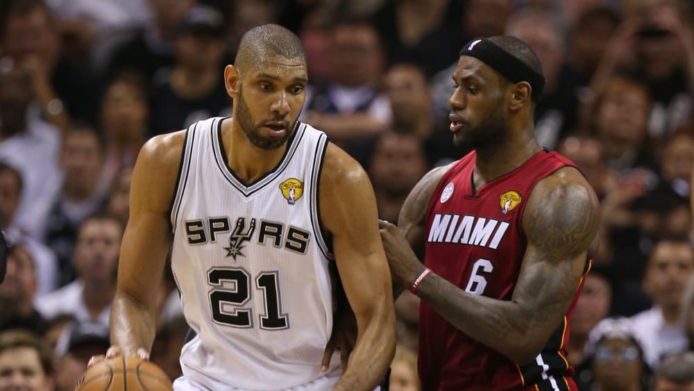 Tim Duncan und LeBron James lieferten sich einige heiße Duelle.
