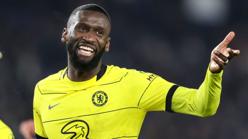 BRIGHTON, ENGLAND - JANUARY 18: Antonio Rudiger of Chelsea during the Premier League match between Brighton & Hove Albion and Chelsea at American Express Community Stadium on January 18, 2022 in Brighton, England. (Photo by Robin Jones/Getty Images)