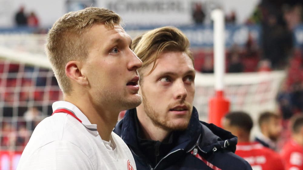 Robin Zentner (li.) und Florian Müller (jetzt Freiburg) waren bis vor Kurzem noch Konkurrenten in Mainz.