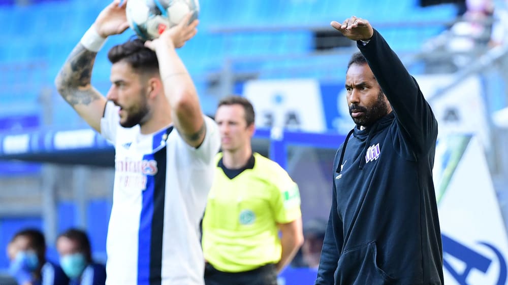 Daniel Thioune in Hamburg - am 16. Juni holte er mit Osnabrück beim HSV ein 1:1.