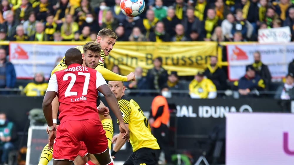 Herr der Lüfte: Dortmunds Steffen Tigges köpfte das 2:0 für den BVB gegen Köln.