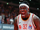 Im Bild: Jubel nach dem Sieg bei Charles Thompson (Wuerzburg Baskets, 32) 02.05.2026, Basketball, Fitness First Wuerzburg Baskets vs. ratiopharm Ulm, easyCredit BBL, 32. Spieltag, Deutschland, 97072, tectake-Arena Wuerzburg, *** In the picture cheering after the victory at Charles Thompson Wuerzburg Baskets, 32 02 05 2026, Basketball, Fitness First Wuerzburg Baskets vs ratiopharm Ulm, easyCredit BBL, 32 Matchday, Germany, 97072, tectake Arena Wuerzburg, Copyright: HMBxMedia xJulienxBecker
