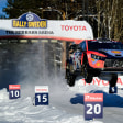 Auf dem Sprung zum Sieg bei der Rallye-WM in Schweden: Esapekka Lappi mit Beifahrer Janne Ferm im Hyundai.