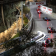 Viel Formel-E-Verkehr auf dem Kurs von Riad.
