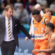 Protagonisten in Kaunas: Ulms Trainer Anton Gavel mit Karim Jallow (re.) und Yago Dos Santos.