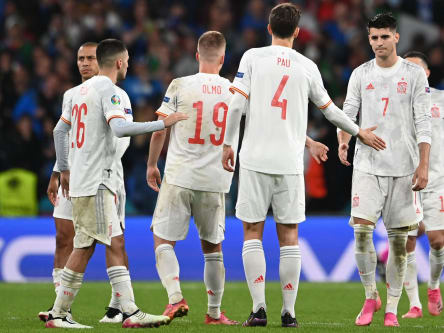 Alvaro Morata (re.) verschoss einen Elfmeter. 