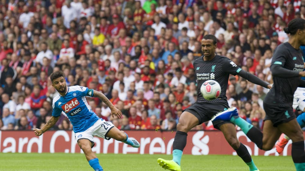 Auf dem Weg zur F&#252;hrung: Lorenzo Insigne spielte gegen Liverpool stark auf.