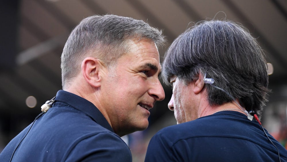 Stefan Kuntz (l.) mit Joachim Löw