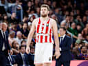 October 16, 2026, Barcelona, Barcelona, Spain: Sasha Vezenkov of Olympiacos Piraeus gestures during the EuroLeague Regular Season Round 6 match played between FC Barcelona, Barca and Olympiacos Piraeus at Palau Blaugrana on October 16, 2026 in Barcelona, Spain. Barcelona Spain - ZUMAa181 20261016_zaa_a181_206 Copyright: xJavierxBorregox