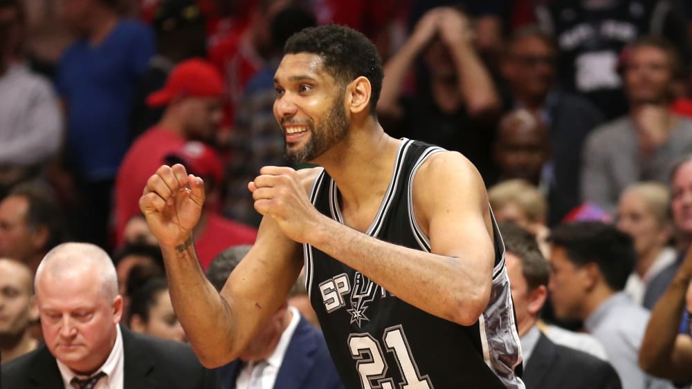 Tim Duncan hatte bei den Spurs reichlich Grund zum Feiern.