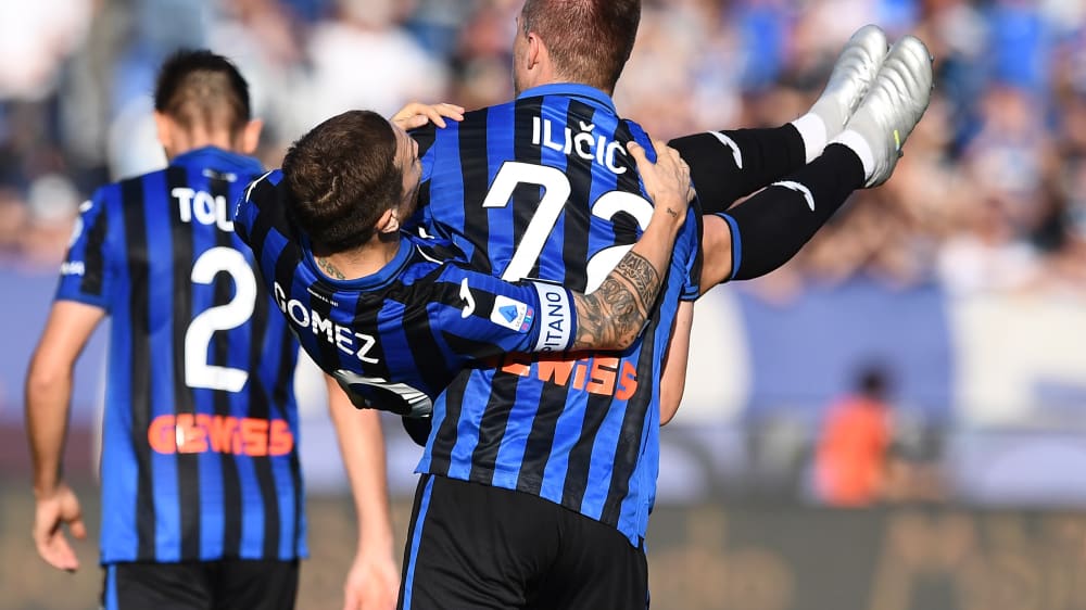 Gute Laune in Bergamo: Ilicic & Co. nahmen Udine auseinander.