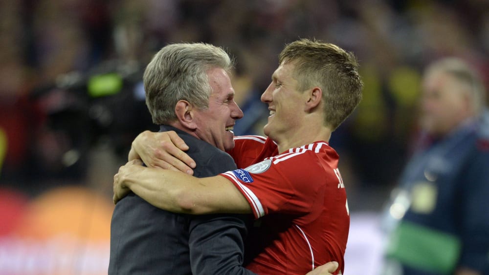 Jupp Heynckes 2013 mit Bastian Schweinsteiger