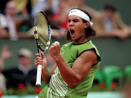 Rafael Nadal bei seinem ersten Auftritt bei den French Open.