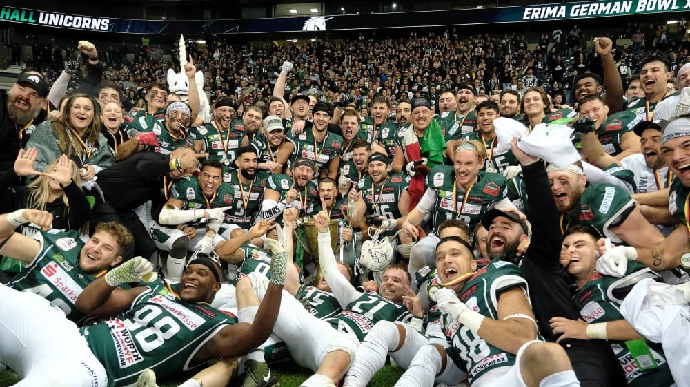 So jubeln Einhörner: Schwäbisch Hall Unicorns gewinnen den German Bowl.