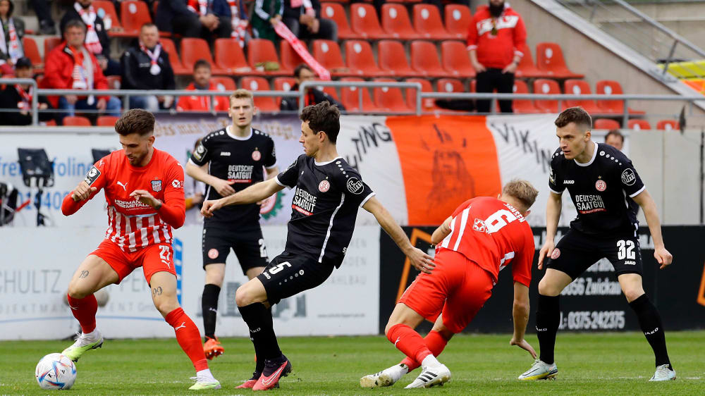 Szene des Spiels FSV Zwickau gegen Rot-Weiss Essen.