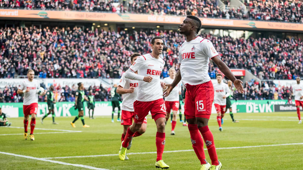 Brachte die Kölner mit seinem Doppelpack auf die Siegerstraße: Jhon Cordoba (rechts).
