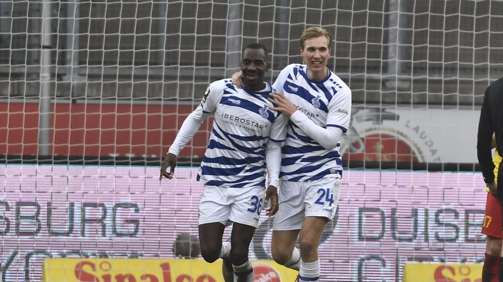 Erfolgreiche Rückkehr: Wilson Kamavuaka stand gleich wieder in der Startelf und erzielte den Siegtreffer für Duisburg.