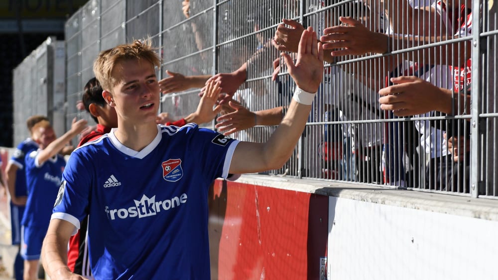 Verabschiedet sich: Finn Porath kehrt von seiner Leihe zu Unterhaching nicht zum HSV zurück, sondern wechselt zu Kiel.