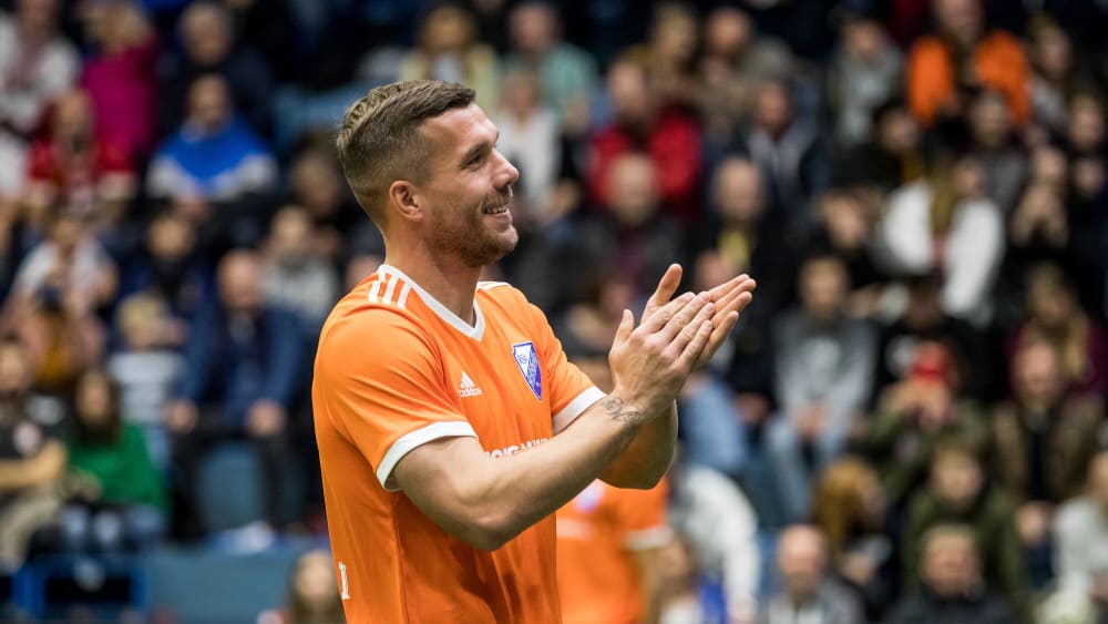 Lukas Podolski am Sonntag in Gummersbach