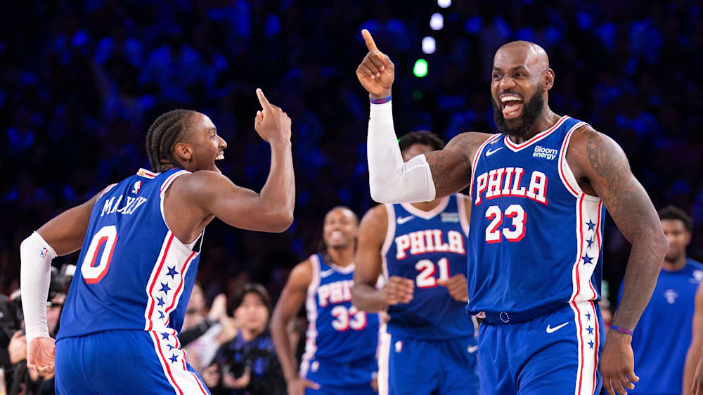 Tyrese Maxey (l.) war erneut bester Scorer der Sixers.
