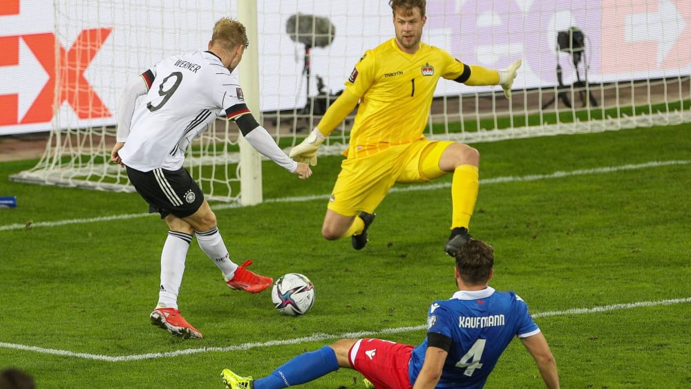 Die Erlösung: Timo Werner erzielte kurz vor der Pause das 1:0 gegen Liechtenstein.