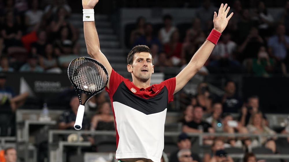 Erleichtert: Novak Djokovic nach seinem Sieg gegen Kevin Anderson.
