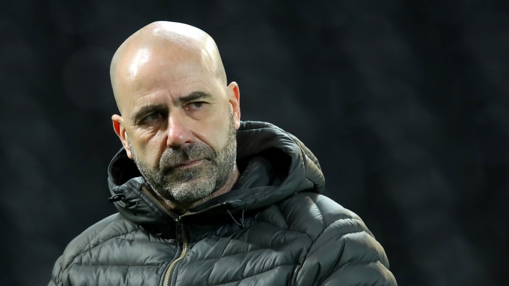 Alles andere als zufrieden: Leverkusens Trainer Peter Bosz.