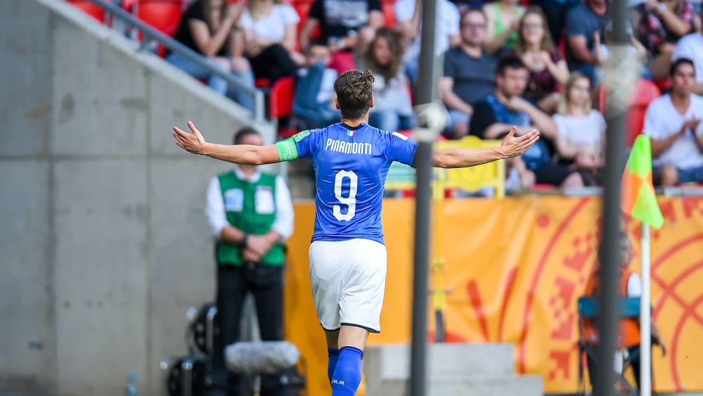 Sein Doppelpack hievt Italien ins Halbfinale: Andrea Pinamonti.
