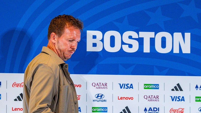 FIFA Fussball Weltmeisterschaft 2026, Sechszehntelfinale, Deutschland vs. Paraguay, 28.06.2026, Boston Stadium Pressekonferenz [press conference] mit Julian Nagelsmann (Deutschland) und Kai Havertz (Deutschland) vor dem Spiel gegen Paraguay