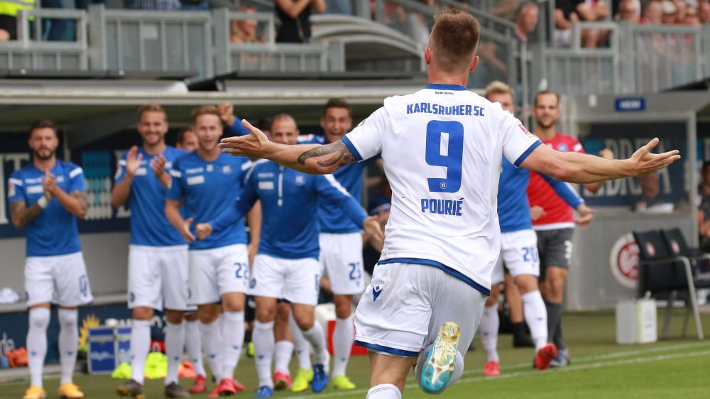 Schoss auch das erste KSC-Tor der neuen Zweitliga-Saison: Drittliga-Torschützenkönig Marvin Pourié.