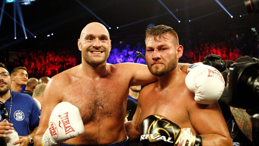 Tyson Fury nach seinem Sieg über Tom Schwarz