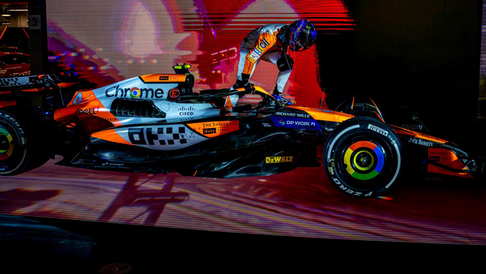 Lando Norris nach seinem Sieg in Singapur.