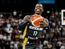 HAMBURG, GERMANY - AUGUST 22: Dennis Schroeder (Schröder, Schroder, Germany, 17) smiling while shooting freethrows during the Turkish Airlines Basketball Supercup final match between Germany vs. Croatia at Barclays Arena on August 22, 2026 in Hamburg, Germany. Hamburg Germany Copyright: xSteffiexWunderlx