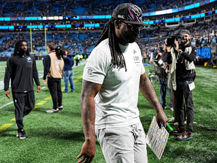 Detroit Lions defensive coordinator Kelvin Sheppard walks off the field after 32-26 loss to Carolina Panthers at Bank of America Stadium in Charlotte on Sunday, Oct. 4, 2026.