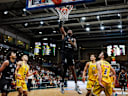 Ejiofor Onu (Gladiators Trier) beim Korbleger, Aktion Action Vet Concept Gladiators Trier vs Alba Berlin, Basketball, easyCredit BBL, 5. Spieltag, Saison 2026 2027, 10.10.2026 Vet Concept Gladiators Trier vs Alba Berlin, Basketball, easyCredit BBL, 5. Spieltag, Saison 2026 2027, 10.10.2026 *** Ejiofor Onu of the Gladiators Trier making a layup, Action Shot: Vet Concept Gladiators Trier vs. Alba Berlin, Basketball, easyCredit BBL, Matchday 5, 2026-2027 Season, October 10, 2026, Vet Concept Gladiators Trier vs. Alba Berlin, basketball, easyCredit BBL, Matchday 5, 2026-2027 season, October 10, 2026 Copyright: xEibnerxPressefotox EP_ANS