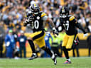 Oct 11, 2026; Pittsburgh, Pennsylvania, USA;  Pittsburgh Steelers running back Jaylen Warren (30) scores a touchdown in the third quarter against the Indianapolis Colts at Acrisure Stadium.  Mandatory Credit: Barry Reeger-Imagn Images