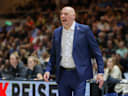 27.09.2026, xgox, Basketball - easyCredit BBL, Basketball Loewen Braunschweig - Rostock Seawolves emspor, v.l. Przemyslaw Frasunkiewicz (Rostock, Trainer) Reklamiert, beschwert sich, schimpft Braunschweig *** September 27, 2026, xgox, Basketball easyCredit BBL, Basketball Löwen Braunschweig vs. Rostock Seawolves emspor, from left: Przemyslaw Frasunkiewicz (Rostock), Coach protests, complains, yells at Braunschweig