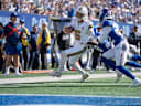 New Orleans Saints quarterback Tyler Shough (6) runs towards the goalline during a week 6 NFL football game between New York Giants and New Orleans Saints on Sunday, Oct. 18, 2026, at MetLife Stadium in East Rutherford, NJ.