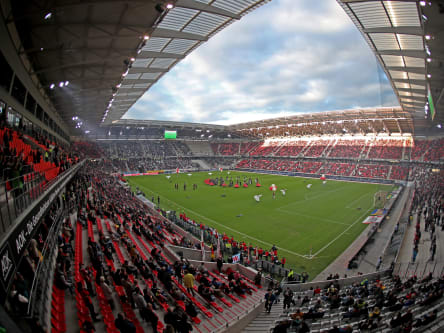 Der Innenraum des Europa-Park-Stadions.