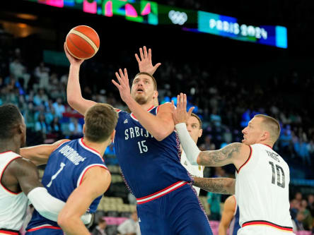Nikola Jokic stellte die deutsche Defense vor Probleme.
