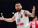 EuroLeague Basketball, Play Off Game 1, Olympiacos Piraeus vs AS Monaco - Mike James, 55 of AS Monaco in action during the Euroleague Play Off Game 1 basketball match between Olympiacos Piraeus and Play Off Game 1 held at Peace and Friendship Stadium in Piraeus, Grecee, 28 April 2026. PIRAEUS Greece Copyright: xOnexInchxProductionsx 6952347