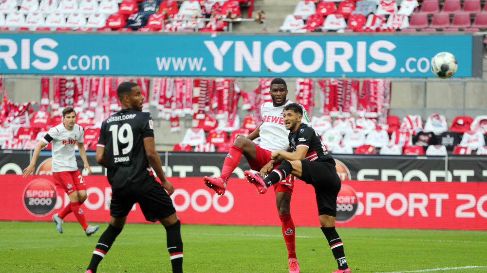 Erster Teil des Doppelschlags: Kölns Modeste trifft zum zwischenzeitlichen 1:2.