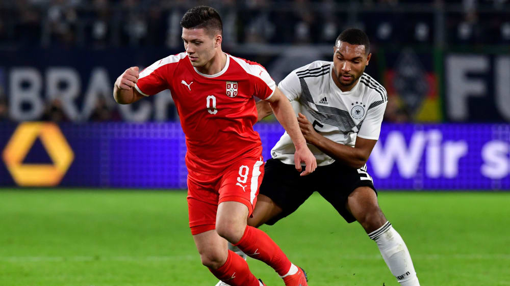 Spielten am 20. M&#228;rz mit den A-Nationalteams gegeneinander, jetzt in der U 21: Luka Jovic und Jonathan Tah.