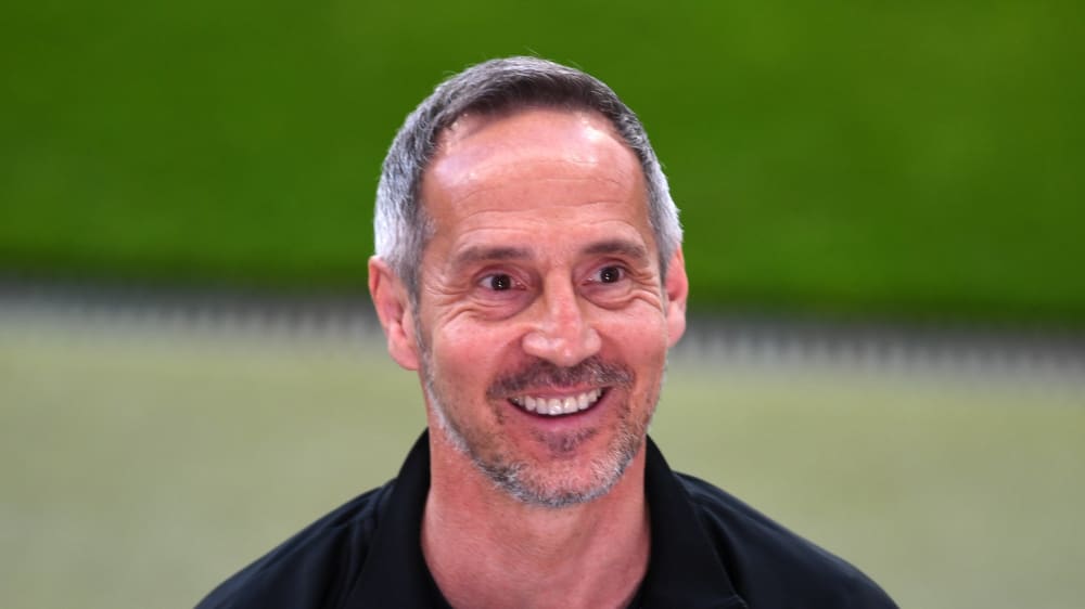 Hat allen Grund zum Strahlen: Frankfurts Trainer Adi Hütter.